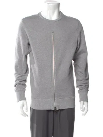 Pre-owned Diesel Crew Neck Long Sleeve Cardigan In Gray