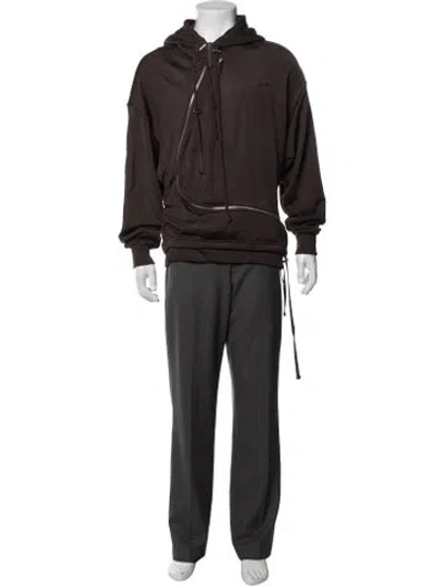 Pre-owned Diesel Crew Neck Long Sleeve Hoodie In Brown