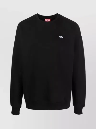 Diesel Crew Neck Long Sleeve Knitwear Sweater In Black