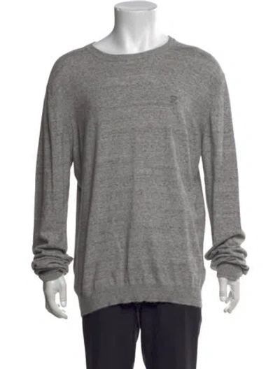 Pre-owned Diesel Crew Neck Long Sleeve Pullover In Gray