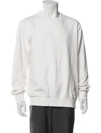 Pre-owned Diesel Crew Neck Long Sleeve Sweatshirt In White
