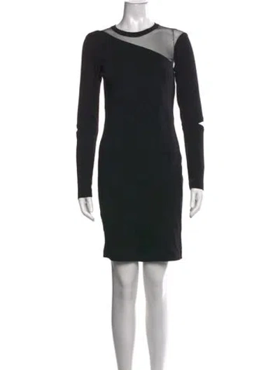 Pre-owned Diesel Crew Neck Mini Dress In Black