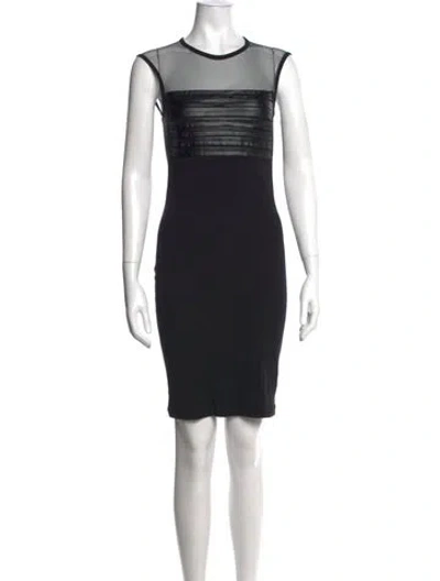 Pre-owned Diesel Crew Neck Mini Dress In Blue