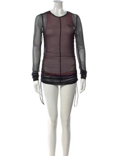 Pre-owned Diesel Crew Neck Mini Dress In Multicolor