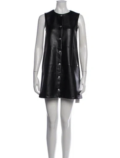 Pre-owned Diesel Crew Neck Mini Dress W/ Tags In Black
