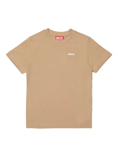 DIESEL CREW NECK SHORT SLEEVE LOGO T-SHIRT