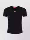Diesel Crew Neck Short Sleeves Tops In Black