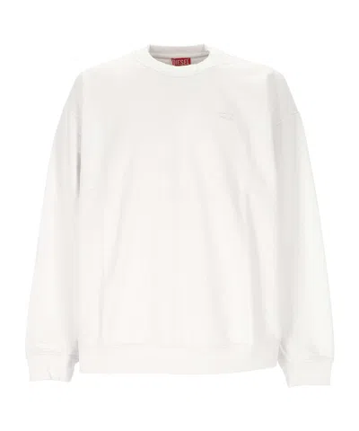 Diesel Crew Neck Sweatshirt In White