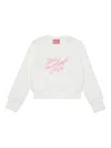 Diesel Sscript Cotton Sweatshirt In White