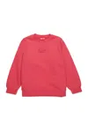 Diesel Logo-embroidered Hoodie In Pink