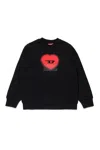 Diesel Felpa Girocollo Con Grafica Cuore In Black