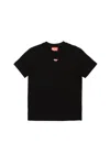Diesel Crew-neck T-shirt With Patch In Black