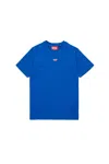 Diesel T-shirt Girocollo Con Patch In Blue