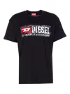 Diesel Men Crew-neck T-shirt With Print In Blue
