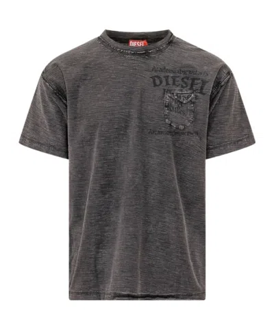 Diesel Black Graphic Crew Neck T-shirt