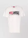 Diesel Crewneck Graphic Print T-shirt With Velvet Logo In White