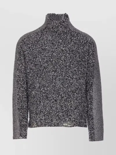 DIESEL CREWNECK KNITTED SWEATER TEXTURED TURTLENECK
