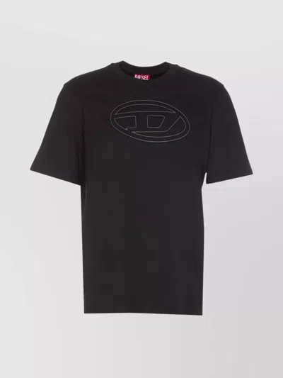 Diesel Crewneck Regular Fit Short Sleeves T-shirt In Black