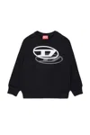 Diesel Crewneck Sweatshirt With Logo In Black