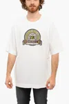 Diesel Crewneck S-patchy Sweatshirt With Deboosed Patch In White