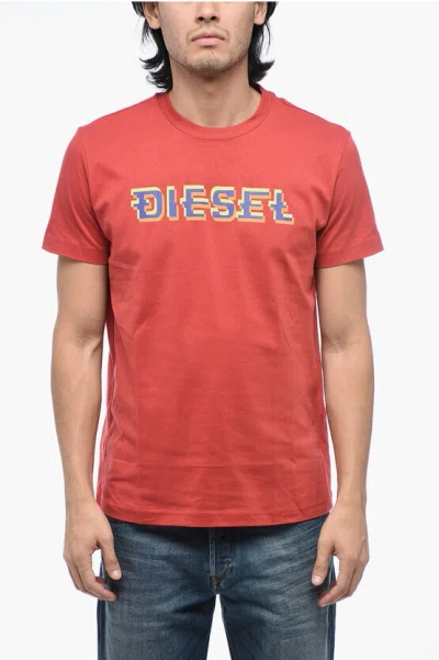 Diesel Crewneck T-diegor-k52 T-shirt With Printed Logo