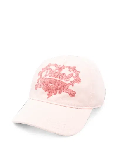 Diesel C-rit Crystal-embellished Baseball Cap In Pink