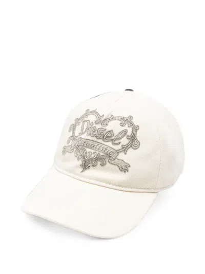 Diesel C-rit Rhinestone-embellished Baseball Cap In Neutrals