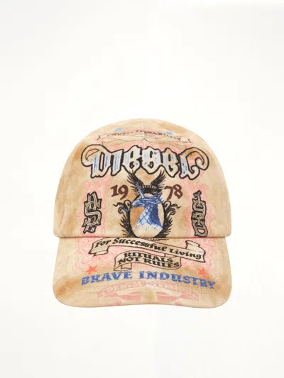Diesel C-ritual Cap In Brown