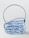 Diesel Crocodile Texture Shoulder Bag With Adjustable Strap