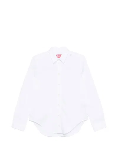 Diesel C-ronor Embroidered Shirt In White