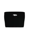 Diesel M-clarksvillex Black Stretch Ribbed Jersey Bandeau Top