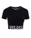 Diesel Crop Top Uftee Sport Logo Black