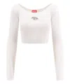 Diesel Top In Viscose Yarn From Responsibly Managed Forests In White