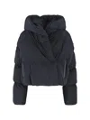 Diesel Cropped Down Jacket In Black