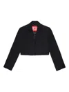 Diesel Kids Oval-d Plaque Zipped Jacket In Black