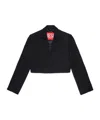 Diesel Kids Oval-d Plaque Zipped Jacket In Black