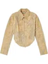 Diesel Cropped Jacket In Neutrals