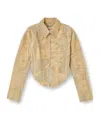 Diesel Cropped Jacket In Nude
