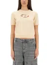 Diesel Jersey With Logo In Neutrals