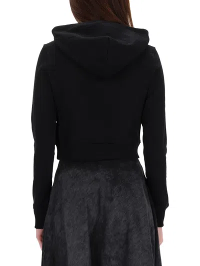 Diesel Cropped Mini Sweatshirt For Women In Black