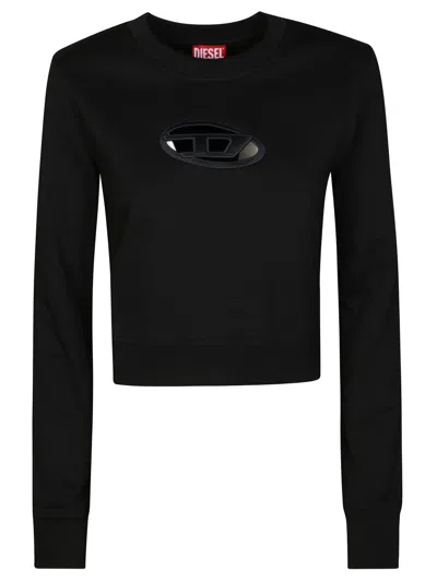 DIESEL DIESEL CROPPED SWEATSHIRT WITH DISTINCTIVE LOGO DETAIL
