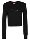 Diesel Cropped Sweatshirt With Distinctive Logo Detail In Black