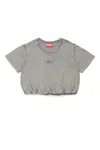 Diesel Tfenerdi Embroidered-detail T-shirt In Gray
