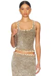 Diesel T-ilia Tank Top In Brown