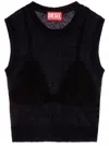 Diesel M-argarin Knitted Top In Black