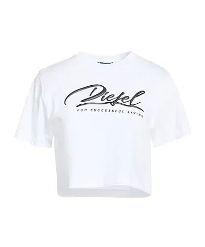 Diesel Cropped T-shirt In White