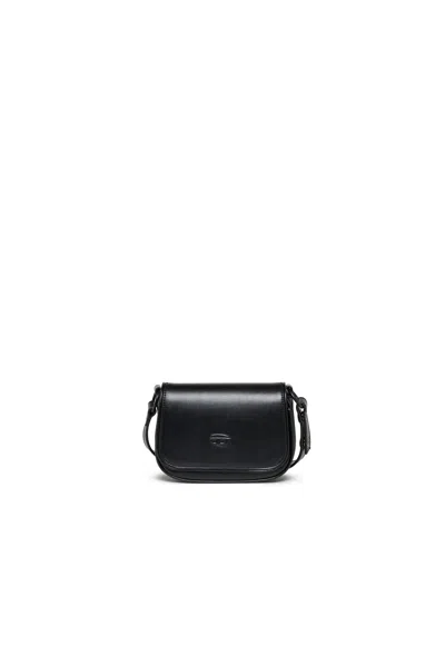Diesel Kids' Cross-body Bag With Logo In Black