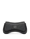 Diesel Crystal-embellished Clutch Bag In Black