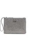 Diesel Crystal-embellished Wallet In Gray