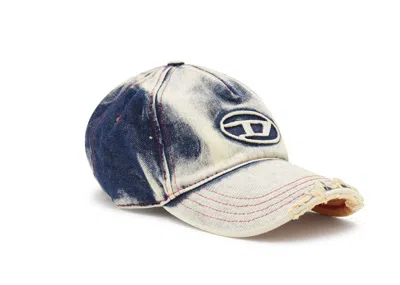 Pre-owned Diesel Cseymon Cap In Blue/white